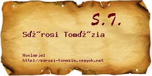 Sárosi Tomázia névjegykártya